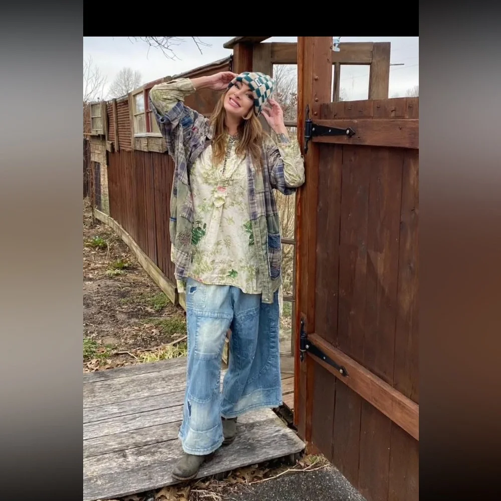 Magnolia Pearl Dagny wide leg denim jeans *Rare find* - Picture 2 of 6